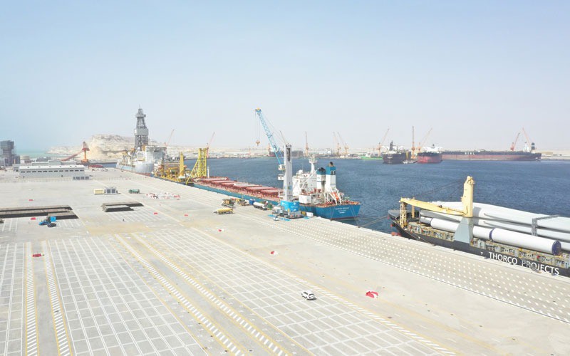 Customs, agriculture and health buildings and main gate to Duqm Port nearing completion